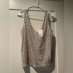 NWT H&M Sequined Tank Blouse